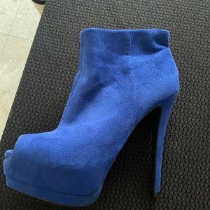 HeartSoul Ankle Boots Royal Blue Size 8M 5”